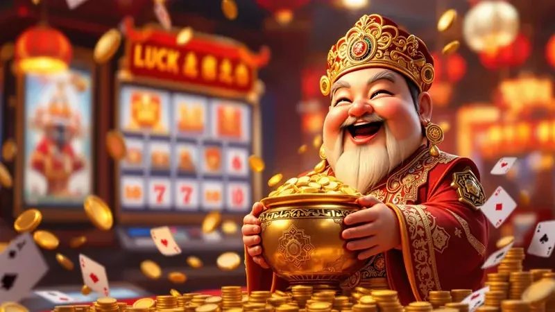 Tampilan permainan slot mobile dengan reel dan simbol berwarna